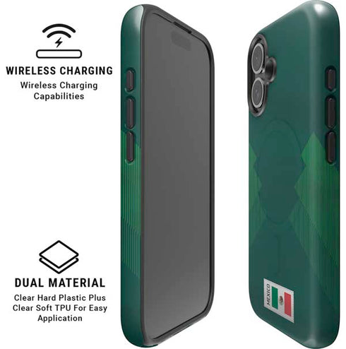 Mexico Soccer Flag iPhone 16 Magsafe Impact Case